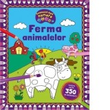 Ferma animalelor. Coloreaza dupa numere. Contine 350 de abtibilduri