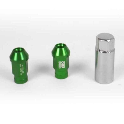 Set Piulițe OMP 7075 40 mm M12 x 1,50 20 uds Verde foto