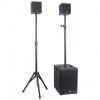 Kit Subwoofer 10&quot;/25cm + 2 Sateliti 4&quot;/10cm 400W RMS BST, Amplificator Clasa D, DSP, Intrari Powercon, Iesire XLR, Protectie, Trepied