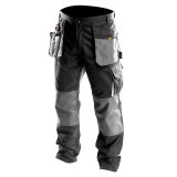 Pantaloni de lucru NEO Tools XL (56) cu &icirc;ntarituri si buzunare multifunctionale