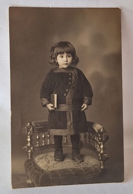 Fotografie tip Carte Postala, circulata, veche, datata 26 decembrie 1914 - atelier - Fotografia Venus Bucuresti Calea 13 septembrie foto