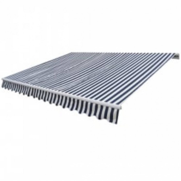 vidaXL Copertină pliabilă motorizată, albastru/alb, 600 cm 276276