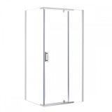 Cabina de dus Leziter Galatro 80x100x195 cm, asimetrica, sticla securizata 6mm, profil cromat