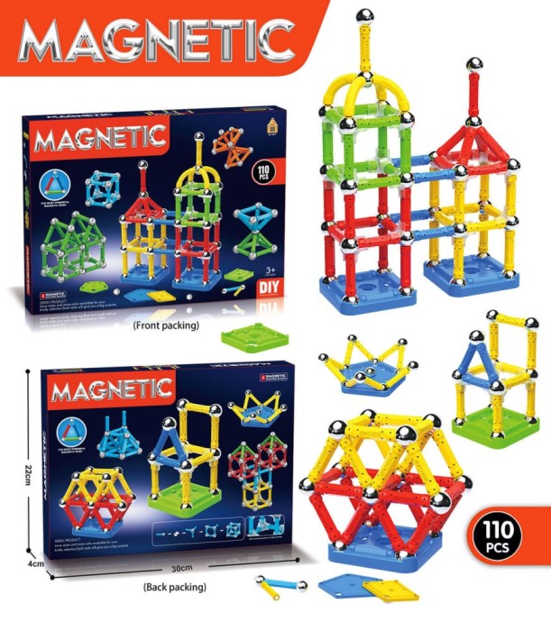 Constructor Magnetic pentru Copii 110 Piese