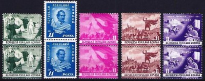 Romania 1950 - Lp 261 - Centenarul nasterii lui Mihai Eminescu - pereche - MNH *** foto