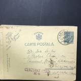 CP01 Carte postala veche 1942 Arad - Timisoara stampila rosie rara CENZURAT ARAD Nr 15 WW2