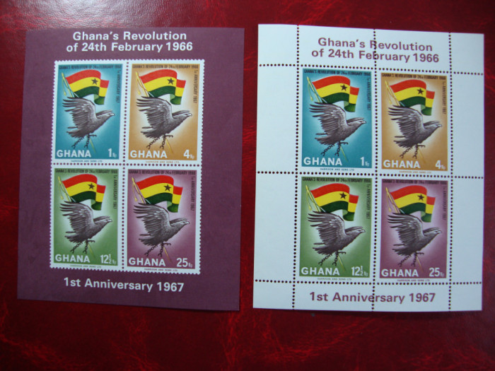 GHANA 1967 BLOCURI MNH