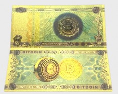 Bancnota 100 bitcoin - polimer (aurita)