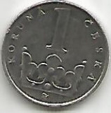 No(3) moneda- Cehia - 1 koruna ceska 1997