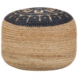 VidaXL Taburet puf lucrat manual, 45 x 30 cm, iută