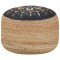 Taburet puf lucrat manual, 45 x 30 cm, iută