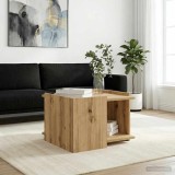 vidaXL Masă de cafea Stejar Artizanal 50,5 x 50 x 33 cm Lemn prelucrat 8001009