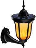 Lampa Solara Gradina cu Efect Flacara, Stradala, 96 LED, IP65, Pornire Automata, Baterie 2200mAh, ABS Rezistent