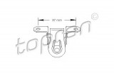 Suport, toba esapament VW TRANSPORTER IV platou / sasiu (70XD) (1990 - 2003) TOPRAN 108 644