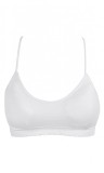 Bustiera Dama Seamless Bretele X Subtiri Albă One Size, Fără Tiv, Bureți Detașabili - Confort &amp; Stil