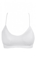Bustiera Femei, Seamless, Bretele Subtiri X, Alb, One Size foto