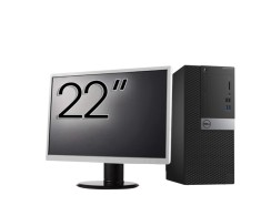 Pachet Calculator Second Hand DELL Optiplex 3040 Tower, Intel Core i3-6100 3.70GHz, 4GB DDR3, 500GB HDD + Monitor 22&amp;quot; NewTechnology Media