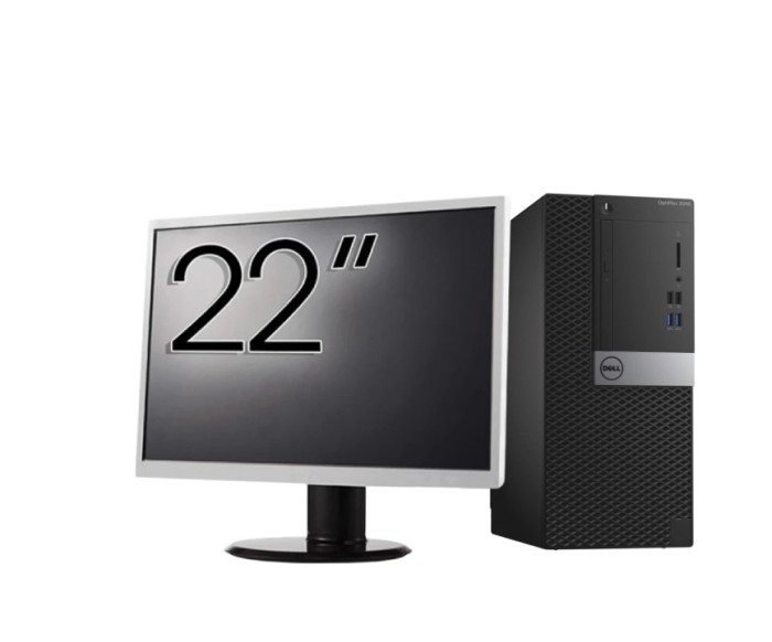 Pachet Calculator Second Hand DELL Optiplex 3040 Tower, Intel Core i3-6100 3.70GHz, 4GB DDR3, 500GB HDD + Monitor 22&amp;quot; NewTechnology Media