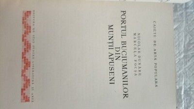 PORTUL BUCIUMANILOR DIN MUNȚII APUSENI-NICOLAE DUNARE-1957 AA foto