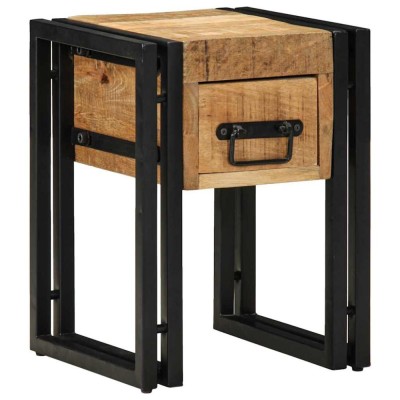 vidaXL Măsuță laterală 30 x 30 x 40 cm Lemn de mango solid și metal 4016715 foto