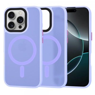 Husa MagSafe pentru Apple iPhone 16 Pro, Techsuit, HaloFrost, Mov Deschis foto