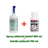 Spray antiparazitar pentru păsări Antipoux Galisium 500 ml + Insecticid concentrat pentru purici, păduchi, g&acirc;ndaci Ectocid Forte T 100 ml
