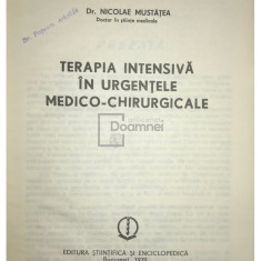 Zorel Filipescu - Terapia intensiva in urgentele medico-chirurgicale (editia 1979)