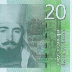 SERBIA █ bancnota █ 20 Dinara █ 2006 █ P-47 █ UNC █ necirculata