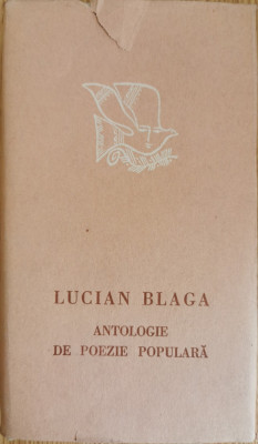 Antologie de poezie populara - Lucian Blaga foto