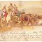525 - Queen ELISABETH, Stema Regala, Litho, Romania - old postcard - used - 1900