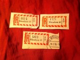 3 Vignete RFG 1959 Munchen pt Scrisori Recomandate