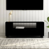 Comoda TV, negru, 120x35x48 cm, lemn prelucrat