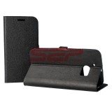 Husa Flip Cover Stand Magnetica Neagra HTC One E8