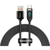 Cablu alimentare si date Baseus Display, Fast Charging Data Cable pt. smartphone, USB la USB Type-C 66W, braided, 1m, negru