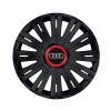 Set 4 capace roti Negre Cu Inel Rosu Active R16 pentru gama auto Audi, Autohelix MSA