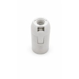 Dulie pentru bec cu soclu E14, design compact, culoare alba