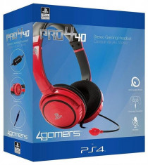 Casti Gaming Pro4-10 Officially Licensed Stereo Red Ps4 foto