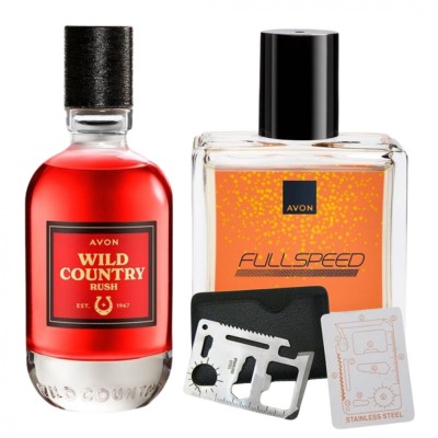 Set apa de toaleta Wild Country Rush 75 ml, apa de toaleta Full Speed 30 ml, card multifunctional de supravietuire, otel inoxidabil foto