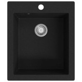 Cumpara ieftin Chiuveta bucatarie suprapusa, cu un singur bazin, negru, granit
