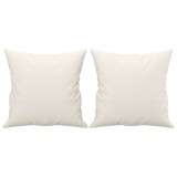 Cumpara ieftin Perne decorative, 2 buc., crem, 40x40 cm, piele ecologica