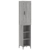 Cumpara ieftin Dulap inalt, gri sonoma, 34,5x34x180 cm, lemn prelucrat