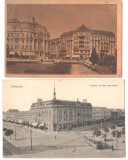 SV * Timisoara LOT x 2 STR. KOSSUTH 1914 * CENTRUL * RPR 1949 sepia, Circulata, Necirculata, Fotografie, Printata