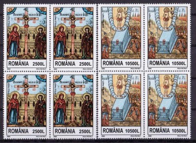 RO 2002 ,LP 1583 ,&amp;quot;Sfintele Pasti&amp;quot;, serie bloc de 4 , MNH foto