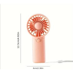 Mini ventilator portabil pentru machiaj si racorire, roz, 12,5 cm