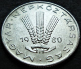 Cumpara ieftin Moneda 20 FILLER - UNGARIA / RP UNGARA, anul 1980 *cod 2283 - luciu de batere, Europa, Aluminiu