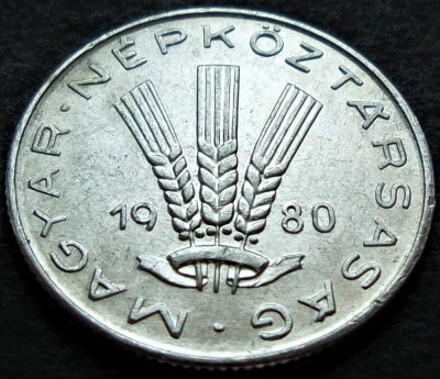 Moneda 20 FILLER - UNGARIA / RP UNGARA, anul 1980 *cod 2283 - luciu de batere foto