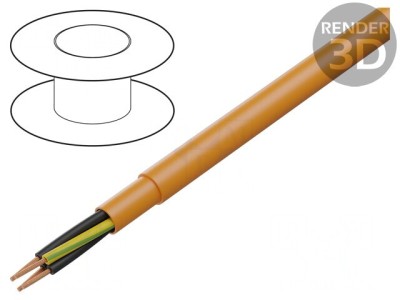 Cablu PUR-ORANGE-JZ 4G0.75mm2 neecranat 300V/500V Cu litat foto