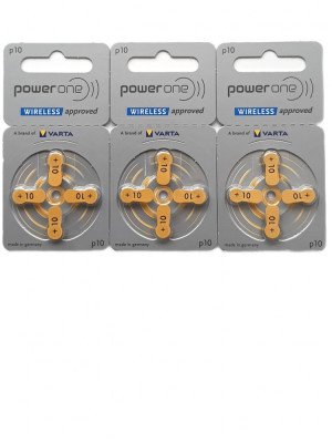 Set 12 baterii auditive, P10, PR70, Power One foto