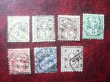 Serie mica Elvetia 1882 ,7 valori stampilate (din 8val)
