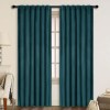 Set draperii din catifea cu rejansa transparenta cu ate pentru galerie, Madison, 200x260 cm, densitate 700 g/ml, Turcoaz, 2 buc